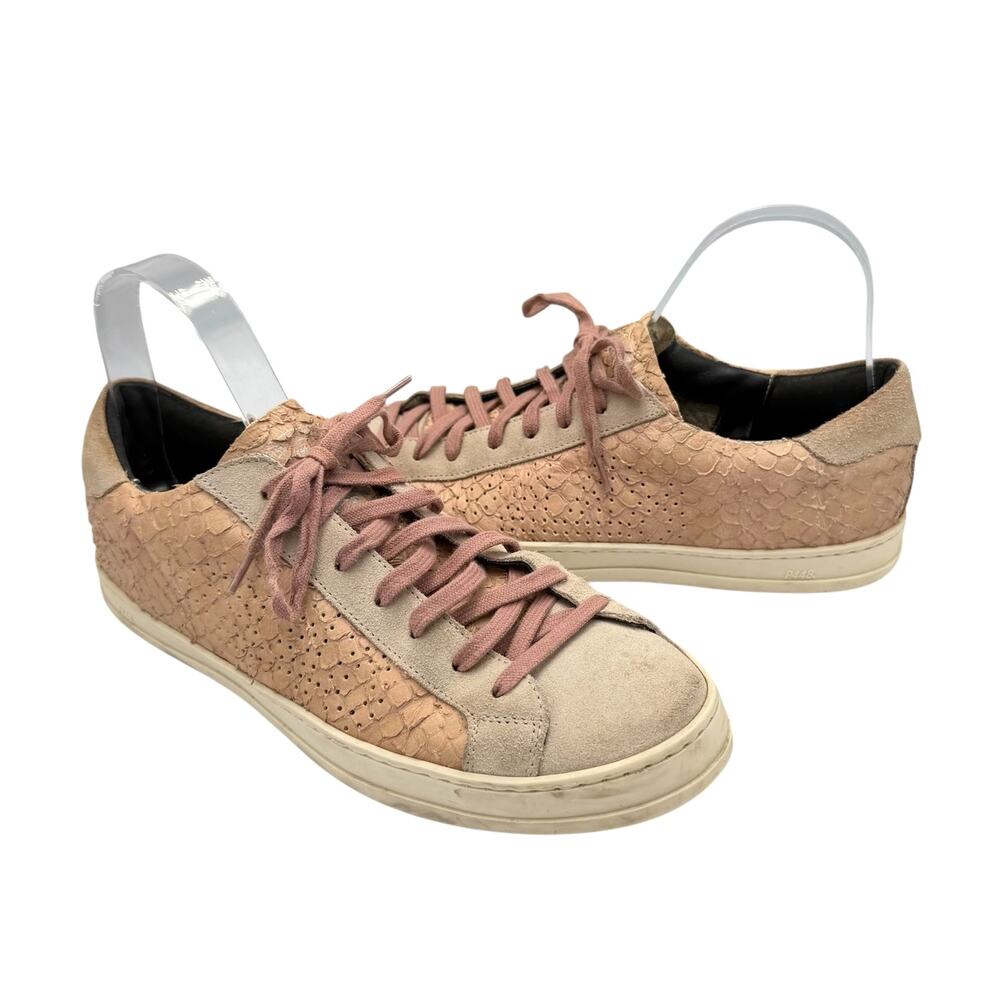 P448 John Textured Embossed Pink Python Snake Dis… - image 1